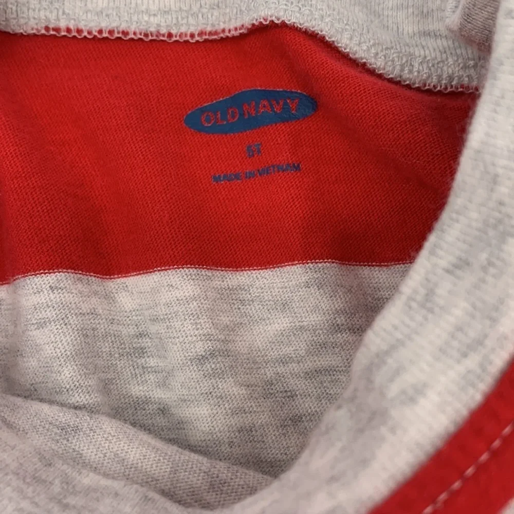 Two Piece Bundle -Old Navy Red & Gray and Black & Gray Long Sleeve Shirts size 5